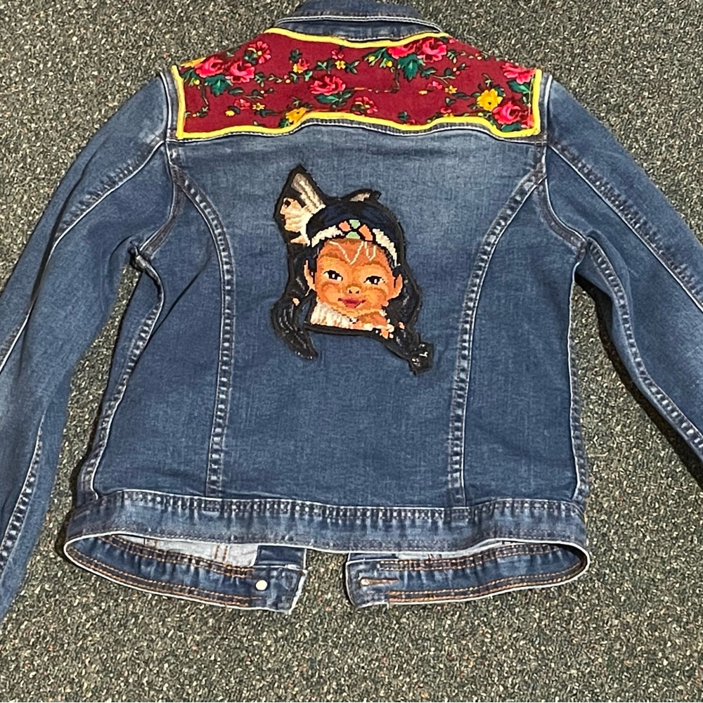 Silver Jeans Kids Denim Jacket with Embroidered Accents